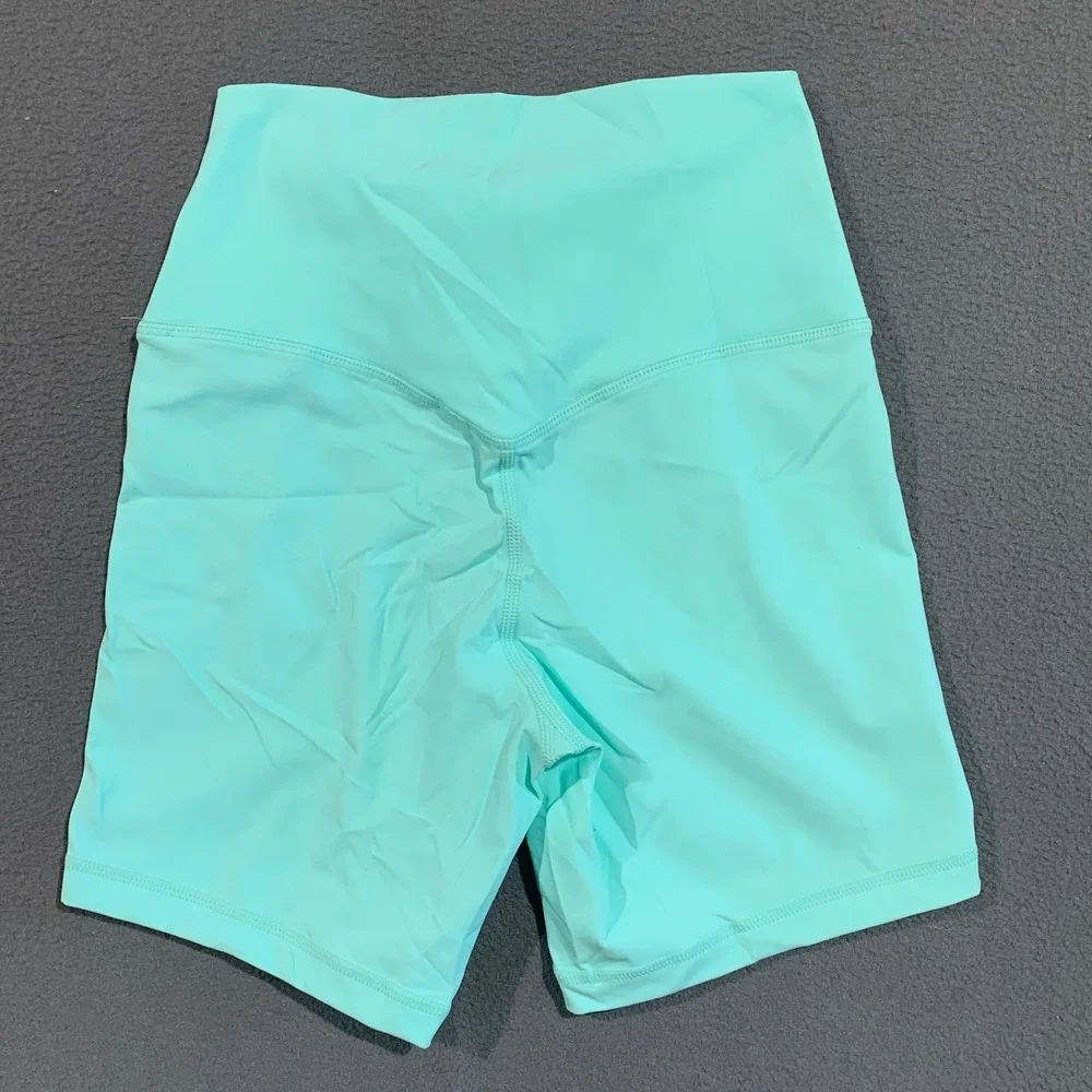 ESoft Women's Aruba Blue Biker Shorts‎ High Waist Nylon Lycra XS